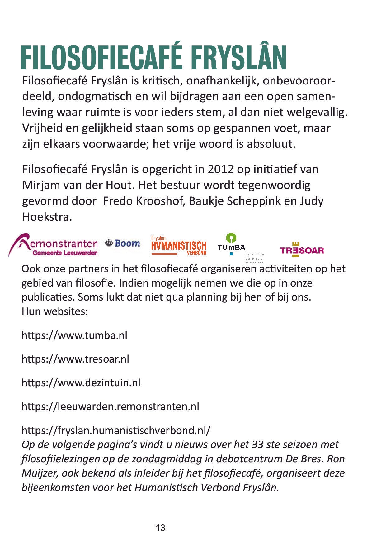 1) Voorjaarsprogramma 2025. Reserveer nu!